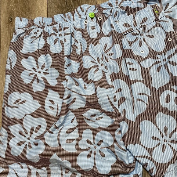Tailorbyrd Swimming Shorts Men's Size 52 Blue Hawaiian Floral - Picture 7 of 15